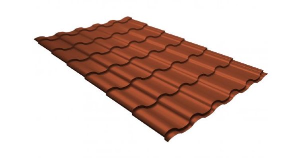 Металлочерепица кредо GL 0,5 GreenСoat Pural RR 750 кирпично-красный (RAL 8004 терракота) купить в Подольске