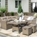 Комплект мебели AFINA плетеной из иск. ротанга AFM-307B Beige купить в Подольске
