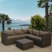 Комплект мебели AFINA плетеной из иск. ротанга YR825A Brown/Beige купить в Подольске
