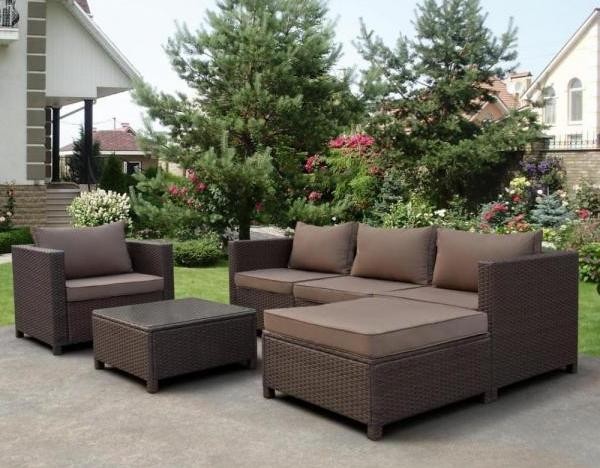 Комплект мебели AFINA плетеной из иск. ротанга YR821A Brown/Beige купить в Подольске