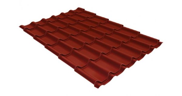 Металлочерепица классик 0,5 Satin RAL 3009 оксидно-красный купить в Подольске