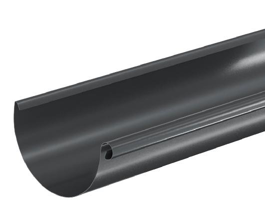 Водосток Aquasistem, система 150/100 - Водосточный желоб 3.00м RAL 7024 Тёмно-серый купить в Подольске