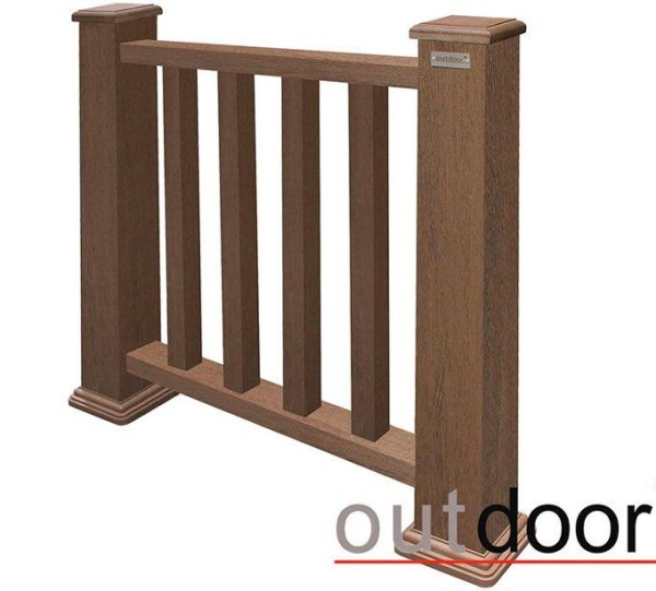 Ограждение из ДПК Outdoor Классик 3D STORM коричневый микс купить в Подольске