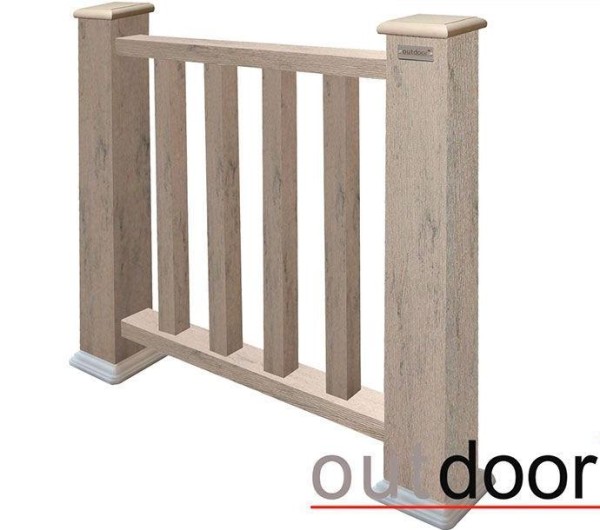 Ограждение из ДПК Outdoor Классик 3D STORM серый микс купить в Подольске