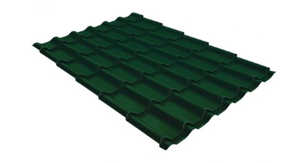 Металлочерепица классик GL 0,5 Velur20 RAL 6005 зеленый мох купить в Подольске