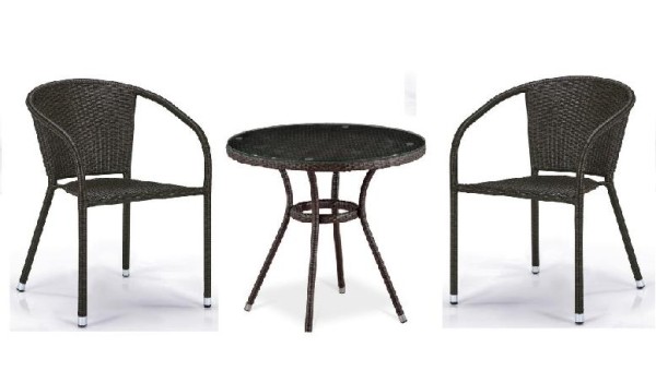 Комплект плетеной мебели AFINA из иск. ротанга Асоль-7 T282ANT/Y137C-W53 Brown 2Pcs купить в Подольске