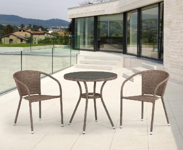 Комплект плетеной мебели AFINA из иск. ротанга T282ANT/Y137C-W56 Light Brown 2Pcs купить в Подольске