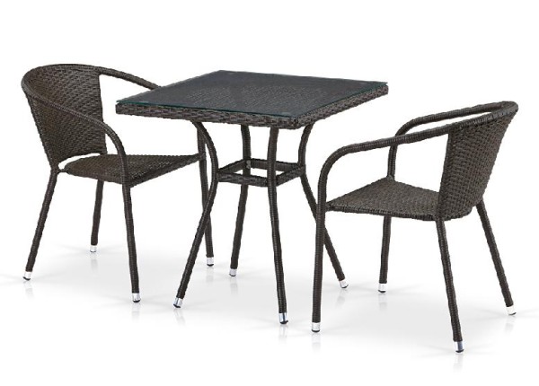 Комплект плетеной мебели AFINA из иск. ротанга T282BNT/Y137C-W53 Brown 2Pcs купить в Подольске