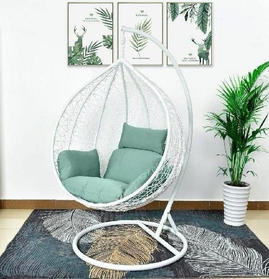 Кресло Подвесное из искусственного ротанга AFM-168A-XL White/Green купить в Подольске
