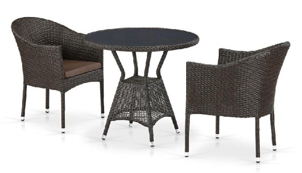 Комплект плетеной мебели AFINA из иск. ротанга T707ANS/Y350-W53 Brown 2Pcs купить в Подольске
