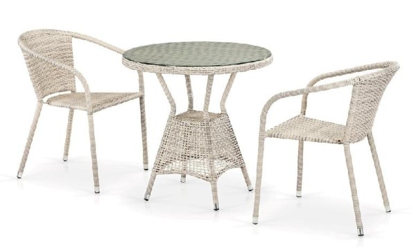 Комплект плетеной мебели AFINA из иск. ротанга T705ANT/Y137C-W85 Latte 2Pcs купить в Подольске