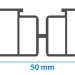 Лага алюминиевая KRONEX 50x25x3000 мм несущая купить в Подольске