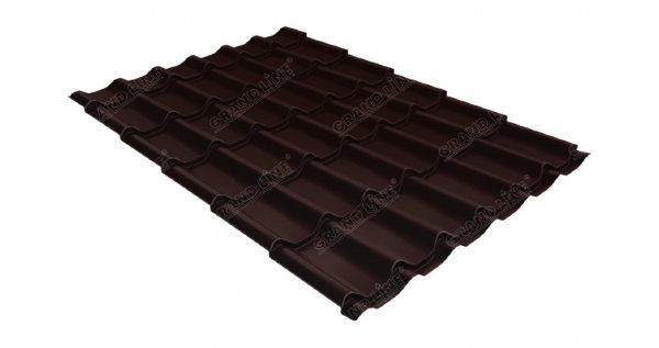 Металлочерепица классик GL 0,5 Quarzit RAL 8017 шоколад Metallic купить в Подольске