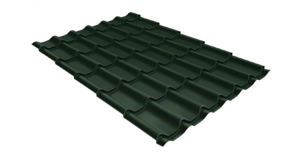 Металлочерепица классик 0,5 Satin RR 11 темно-зеленый купить в Подольске